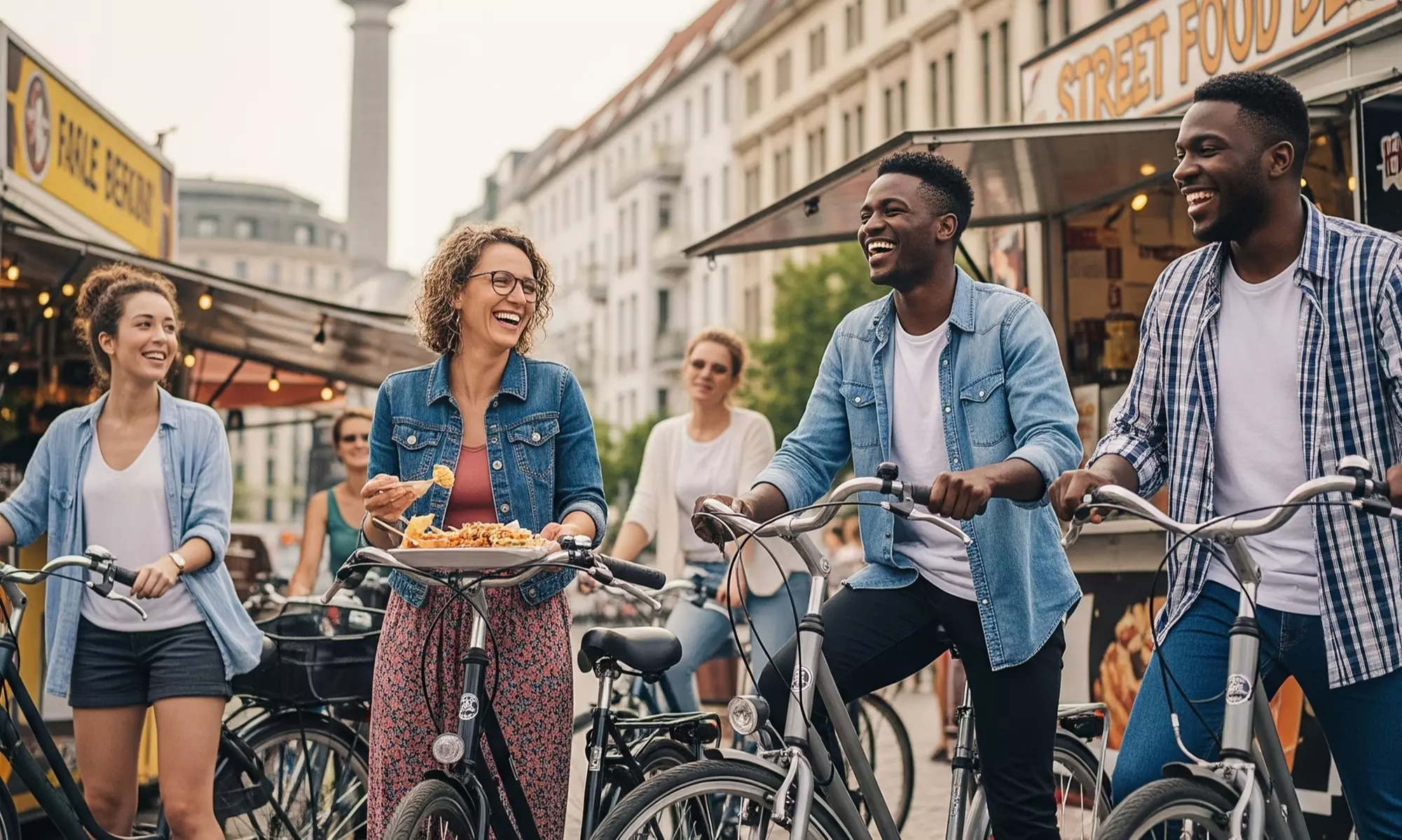 Berlin Street Food Bike Tour or E-Bike Tour with beer garden stop for 1 or 2 people (save up to 21%)
